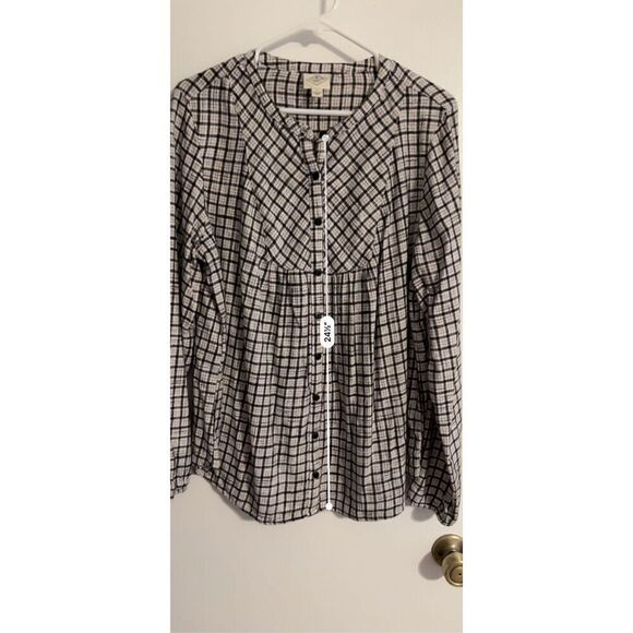 Women’s St. John’s Bay Button Down Blouse Top LARGE - Picture 6 of 8